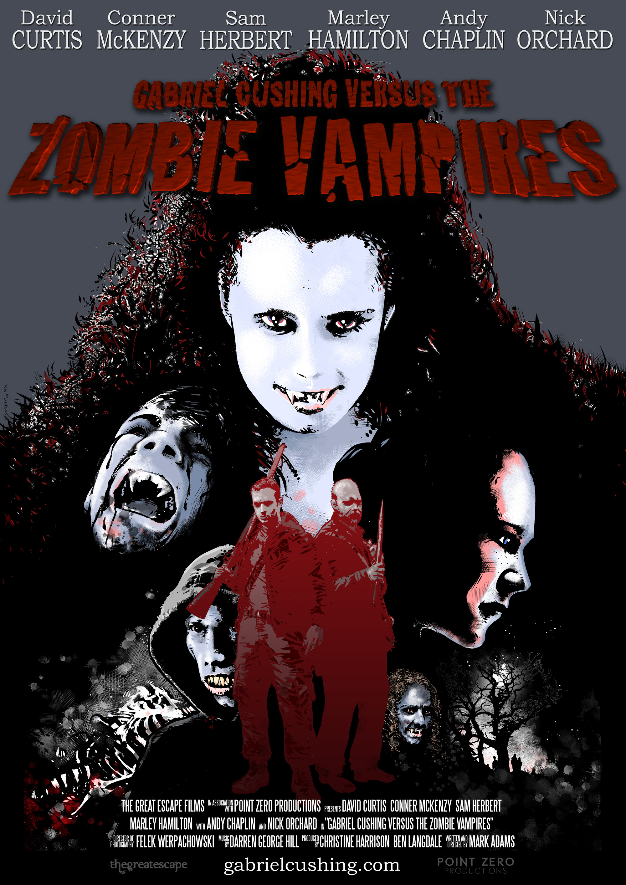 Gabriel Cushing vs the Zombie Vampires - Official Poster