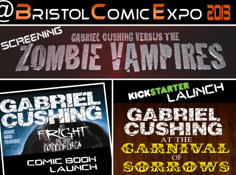 The Great Escape and Gabriel Cushing events at Bristol Comic Expo, 2013. Read on for more details.